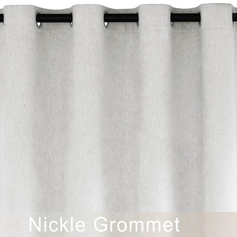 1041 100% Blackout Soft Chenille Linen Blend Curtain Grommet & 4 IN 1 - Cololeaf -- #1 White