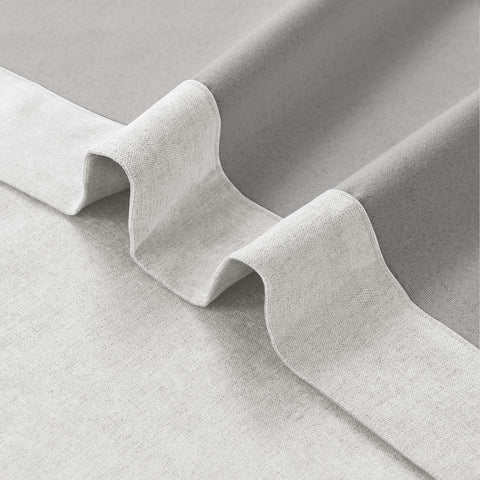 1041 100% Blackout Soft Chenille Linen Blend Curtain Grommet & 4 IN 1 (1 Panel)