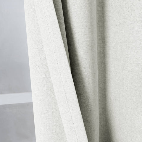 3009 Reversible 100% Blackout Linen Blend Curtain Grommet 1 Panel