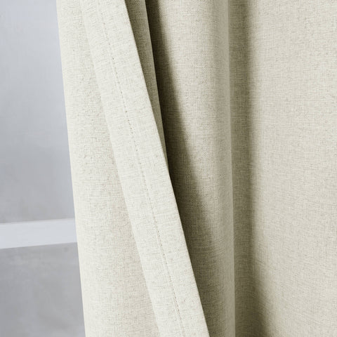 3009 Reversible 100% Blackout Linen Blend Curtain Grommet 1 Panel