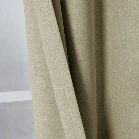 3009 Reversible 100% Blackout Linen Blend Curtain Grommet 1 Panel