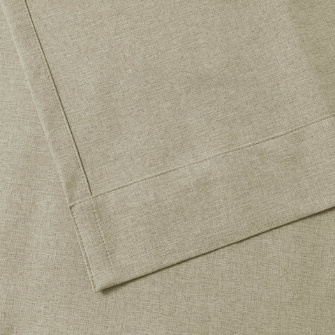 3009 Reversible 100% Blackout Linen Blend Curtain Grommet 1 Panel