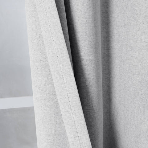 3009 Reversible 100% Blackout Linen Blend Curtain Grommet 1 Panel