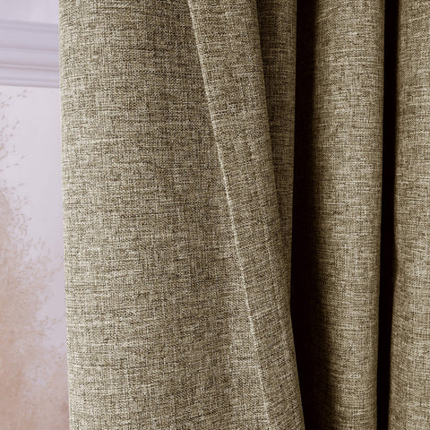 3009 Reversible 100% Blackout Linen Blend Curtain Grommet 1 Panel