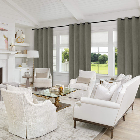 1044 100% Blackout Heavyweight 350GSM Linen Texture Drapes Custom Made 1 Panel