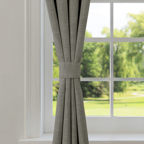 1044 100% Blackout Heavyweight 350GSM Linen Texture Drapes Custom Made 1 Panel