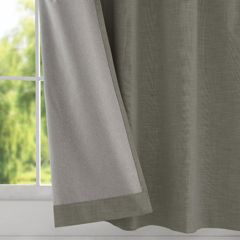1044 100% Blackout Heavyweight 350GSM Linen Texture Drapes Custom Made 1 Panel