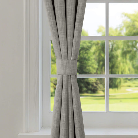 1044 100% Blackout Heavyweight 350GSM Linen Texture Drapes Custom Made 1 Panel