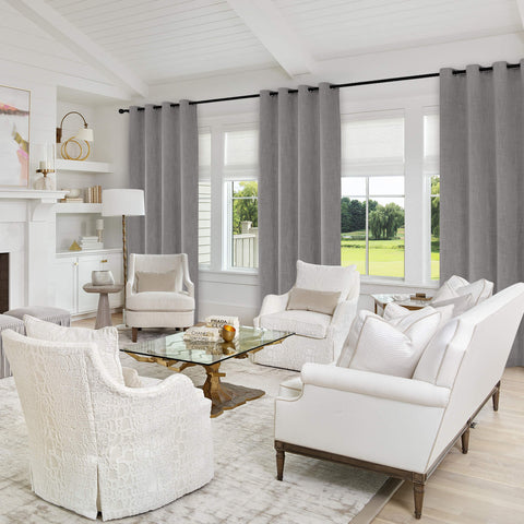 1044 100% Blackout Heavyweight 350GSM Linen Texture Drapes Custom Made 1 Panel