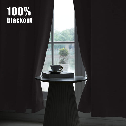1044 100% Blackout Heavyweight 350GSM Linen Texture Drapes Custom Made 1 Panel