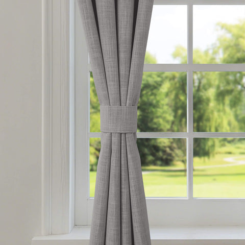 1044 100% Blackout Heavyweight 350GSM Linen Texture Drapes Custom Made 1 Panel
