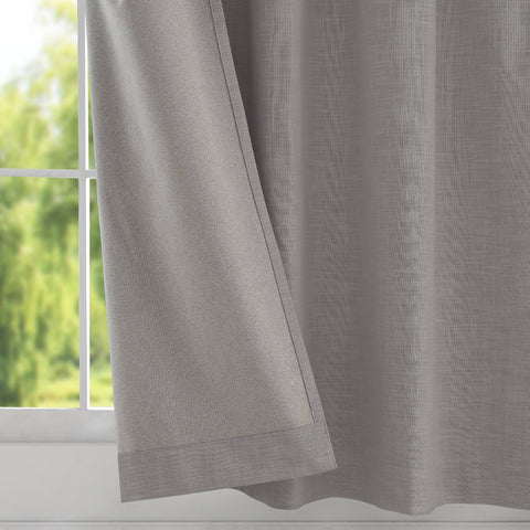 1044 100% Blackout Heavyweight 350GSM Linen Texture Drapes Custom Made 1 Panel