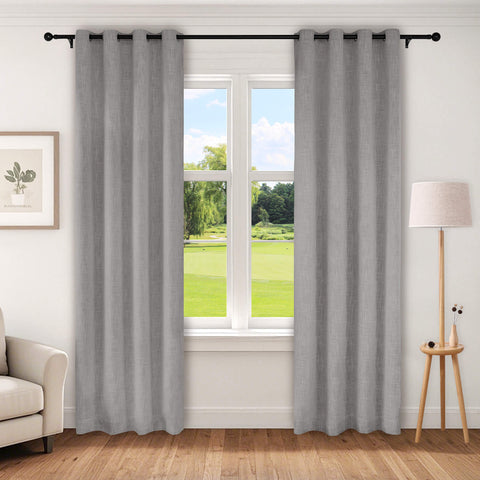 1044 100% Blackout Heavyweight 350GSM Linen Texture Drapes Custom Made 1 Panel