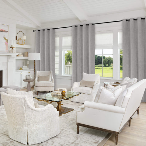 1044 100% Blackout Heavyweight 350GSM Linen Texture Drapes Custom Made 1 Panel