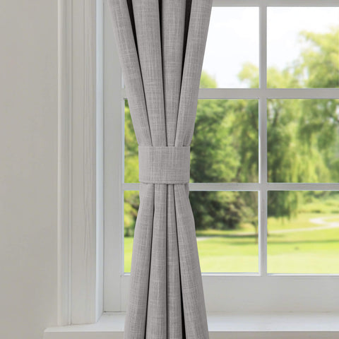 1044 100% Blackout Heavyweight 350GSM Linen Texture Drapes Custom Made 1 Panel