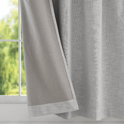 1044 100% Blackout Heavyweight 350GSM Linen Texture Drapes Custom Made 1 Panel
