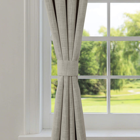 1044 100% Blackout Heavyweight 350GSM Linen Texture Drapes Custom Made 1 Panel