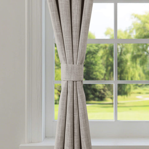 1044 100% Blackout Heavyweight 350GSM Linen Texture Drapes Custom Made 1 Panel