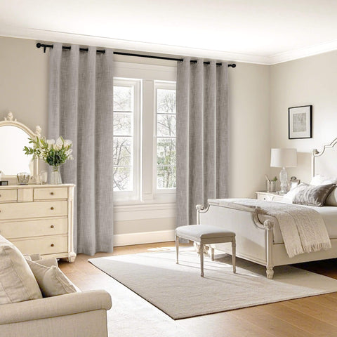1044 100% Blackout Heavyweight 350GSM Linen Texture Drapes Custom Made 1 Panel