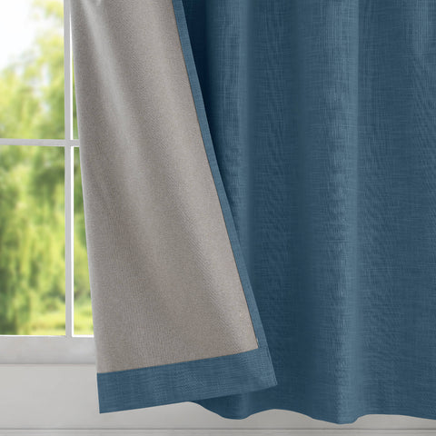 1044 100% Blackout Heavyweight 350GSM Linen Texture Drapes Custom Made 1 Panel