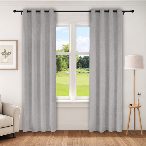 1044 100% Blackout Heavyweight 350GSM Linen Texture Drapes Custom Made 1 Panel