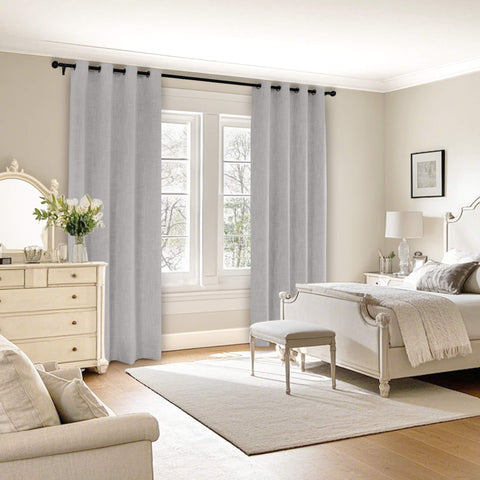 1044 100% Blackout Heavyweight 350GSM Linen Texture Drapes Custom Made 1 Panel