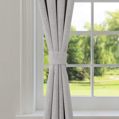 1044 100% Blackout Heavyweight 350GSM Linen Texture Drapes Custom Made 1 Panel