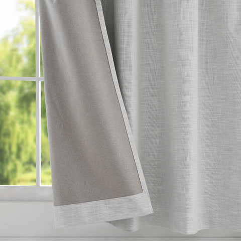1044 100% Blackout Heavyweight 350GSM Linen Texture Drapes Custom Made 1 Panel