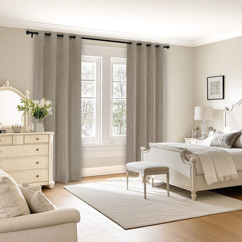 1044 100% Blackout Heavyweight 350GSM Linen Texture Drapes Custom Made 1 Panel