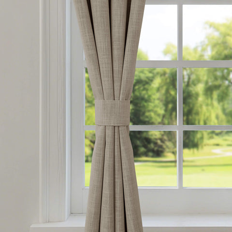 1044 100% Blackout Heavyweight 350GSM Linen Texture Drapes Custom Made 1 Panel