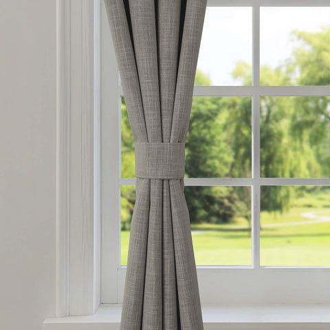 1044 100% Blackout Heavyweight 350GSM Linen Texture Drapes Custom Made 1 Panel