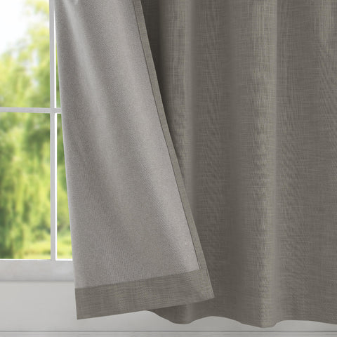 1044 100% Blackout Heavyweight 350GSM Linen Texture Drapes Custom Made 1 Panel