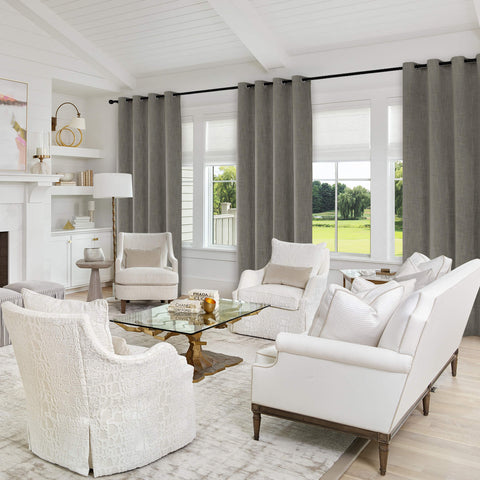 1044 100% Blackout Heavyweight 350GSM Linen Texture Drapes Custom Made 1 Panel