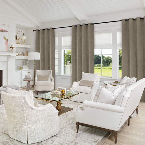 1044 100% Blackout Heavyweight 350GSM Linen Texture Drapes Custom Made 1 Panel