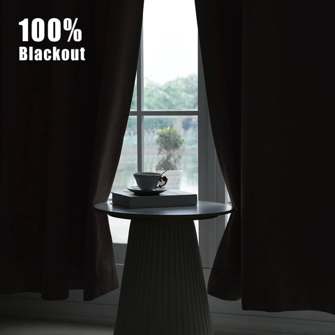 1044 100% Blackout Heavyweight 350GSM Linen Texture Drapes Custom Made 1 Panel