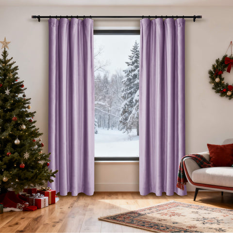 MJ11 Christmas Soft Velvet Blackout Drapes For Bedroom Living Room Holiday Decorations