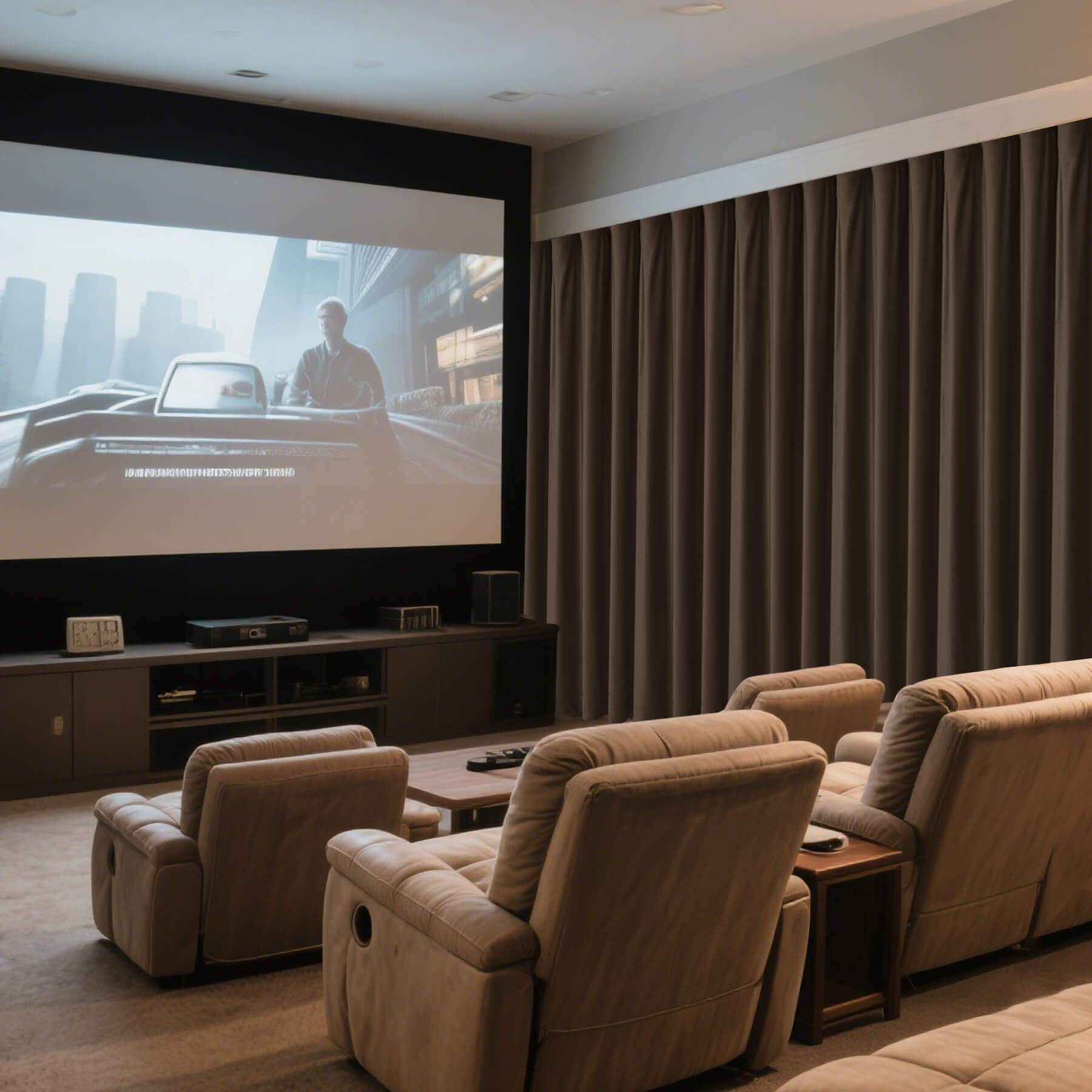 MJ11 Soft Velvet Home Theater Blackout Curtain Custom Made Multiple Headers - Cololeaf -- 18# Brown