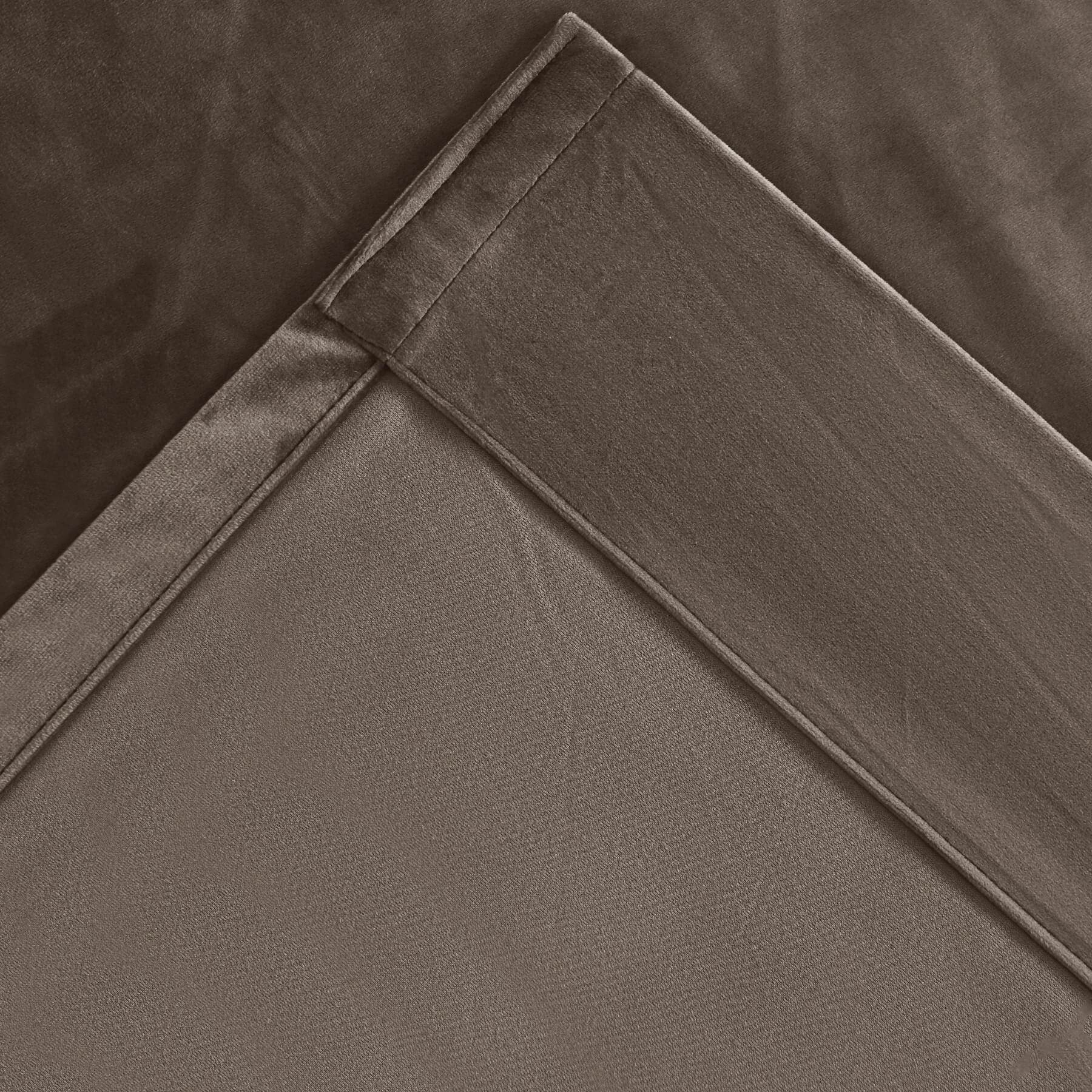 MJ11 Soft Velvet Home Theater Blackout Curtain Custom Made Multiple Headers - Cololeaf -- 111# Warm Black