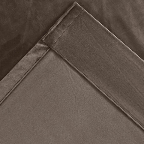 MJ11 Soft Velvet Home Theater Blackout Curtain Custom Made Multiple Headers - Cololeaf -- 111# Warm Black