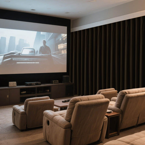 MJ11 Soft Velvet Home Theater Blackout Curtain Custom Made Multiple Headers - Cololeaf -- 111# Warm Black