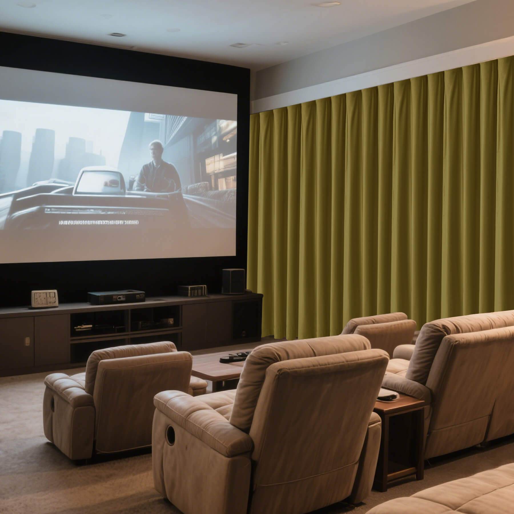 MJ11 Soft Velvet Home Theater Blackout Curtain Custom Made Multiple Headers - Cololeaf -- 111# Warm Black