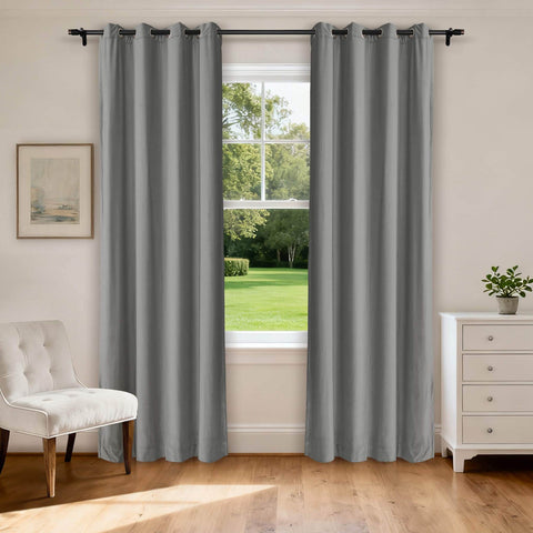 MJ11 Soft Velvet Home Theater Blackout Curtain Custom Made Multiple Headers - Cololeaf -- 111# Warm Black