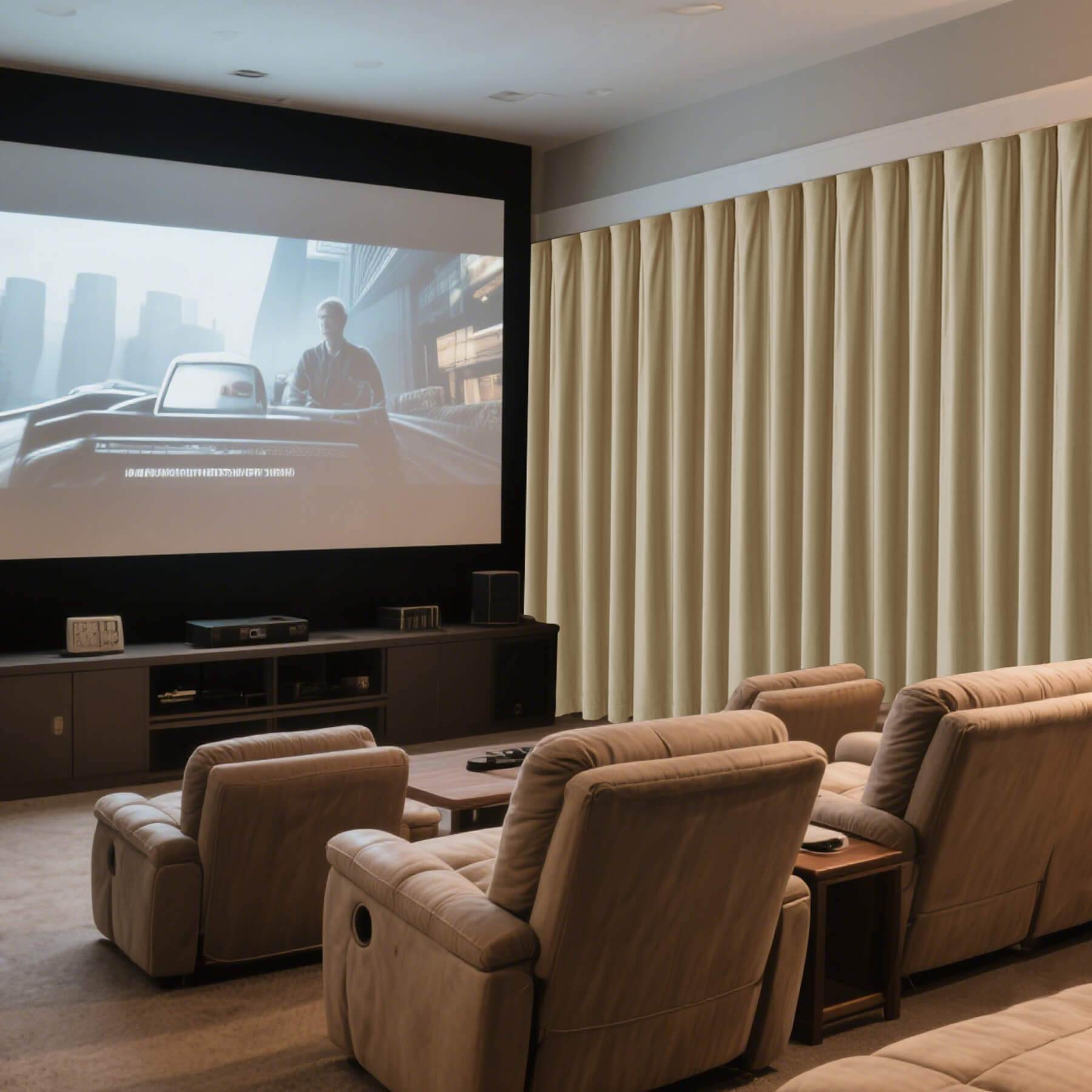 MJ11 Soft Velvet Home Theater Blackout Curtain Custom Made Multiple Headers - Cololeaf -- 111# Warm Black