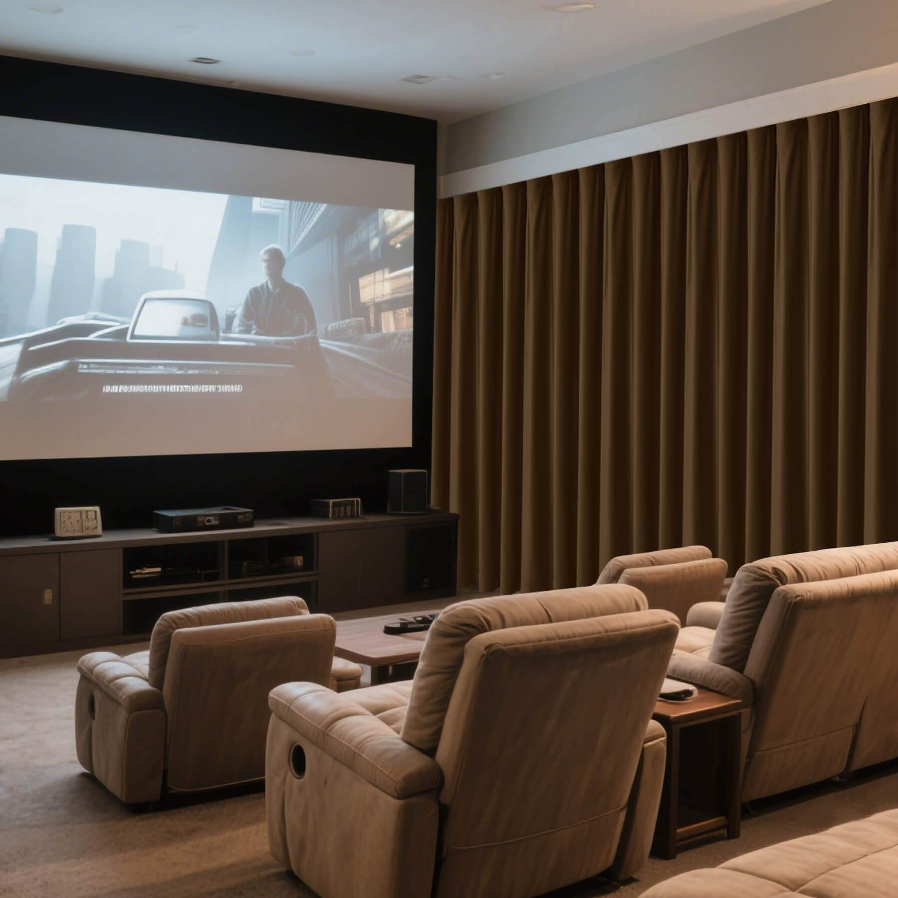 MJ11 Soft Velvet Home Theater Blackout Curtain Custom Made Multiple Headers - Cololeaf -- 17# Java