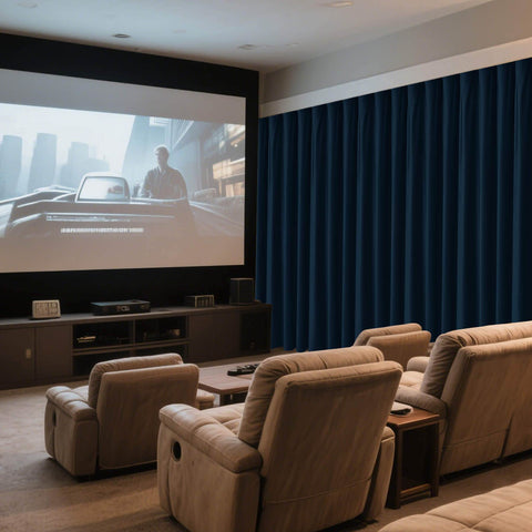 MJ11 Soft Velvet Home Theater Blackout Curtain Custom Made Multiple Headers - Cololeaf -- 111# Warm Black