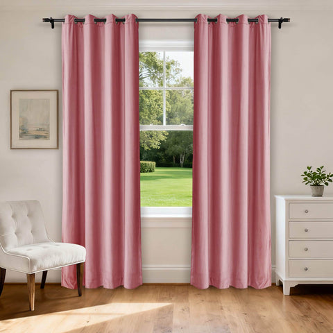 MJ11 Soft Velvet Home Theater Blackout Curtain Custom Made Multiple Headers - Cololeaf -- 111# Warm Black