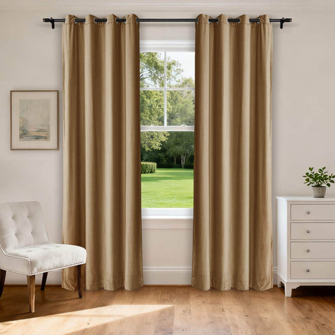 MJ11 Soft Velvet Home Theater Blackout Curtain Custom Made Multiple Headers - Cololeaf -- 111# Warm Black