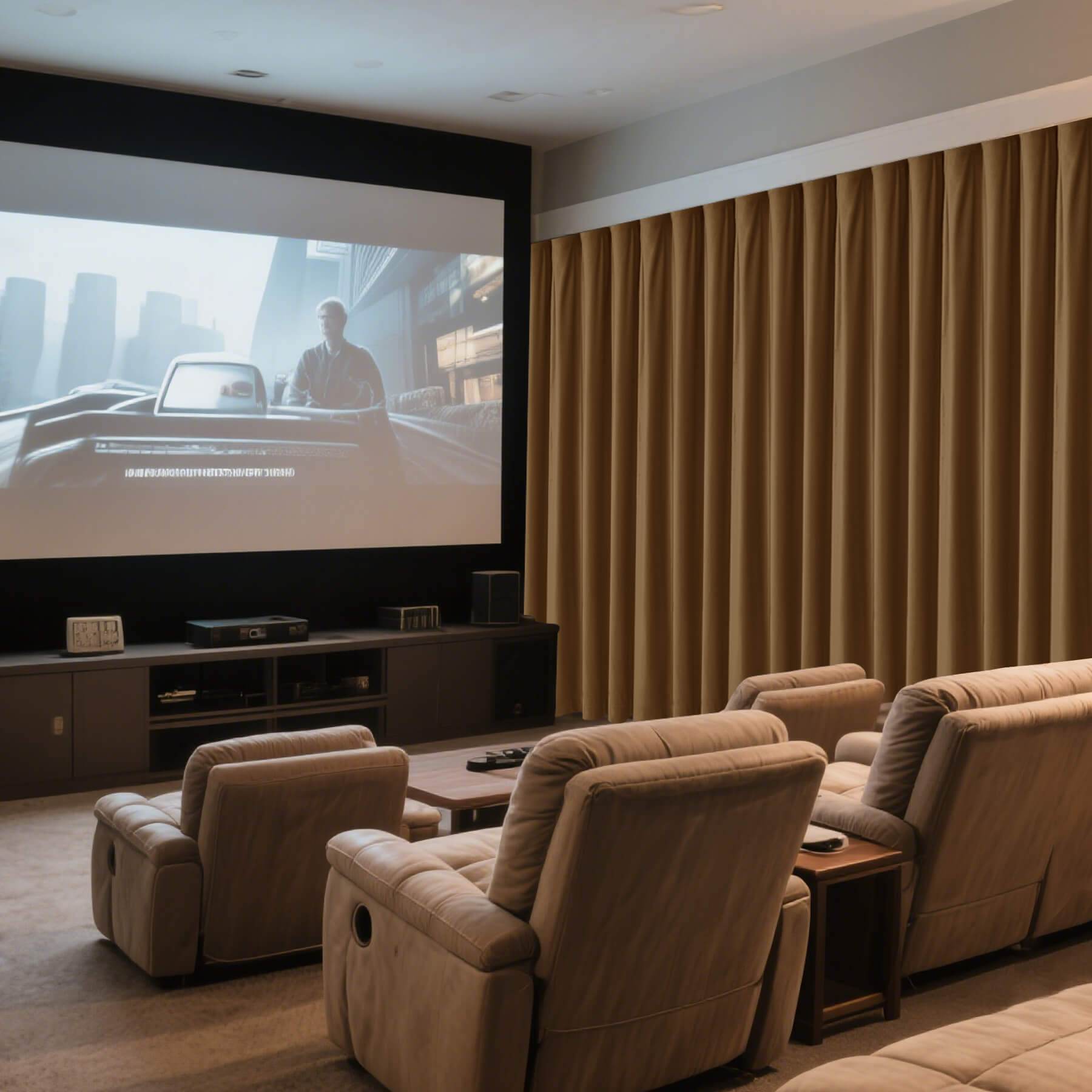 MJ11 Soft Velvet Home Theater Blackout Curtain Custom Made Multiple Headers - Cololeaf -- 15# Sable