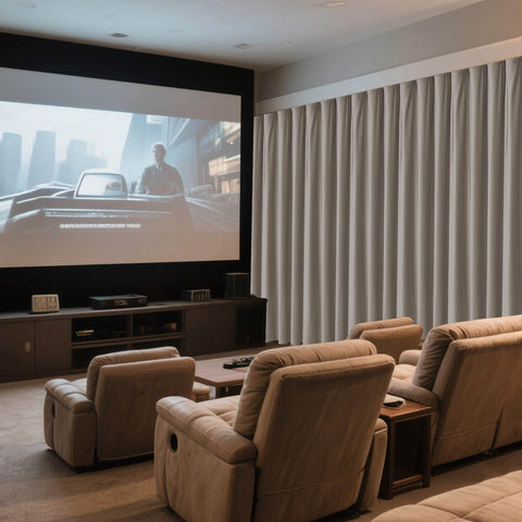 MJ11 Soft Velvet Home Theater Blackout Curtain Custom Made Multiple Headers - Cololeaf -- 111# Warm Black