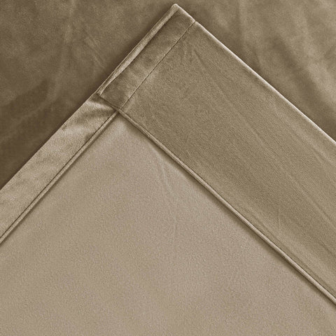 MJ11 Soft Velvet Home Theater Blackout Curtain Custom Made Multiple Headers - Cololeaf -- 111# Warm Black